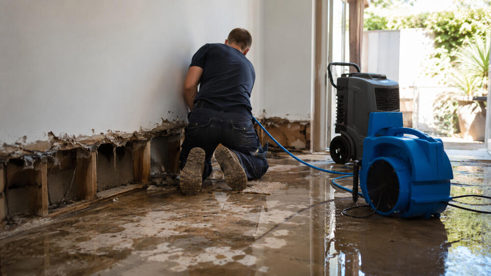 Wasserrettung in einem beschädigten Raum Wasserrettung in einem beschädigten Raum