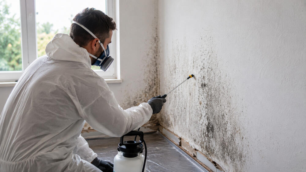 Moldbehandlung in renovierungsbedürftigem Raum Moldbehandlung in renovierungsbedürftigem Raum